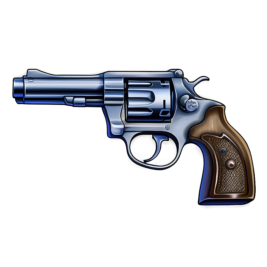 Vintage Revolver Illustration Png Mdn PNG Image