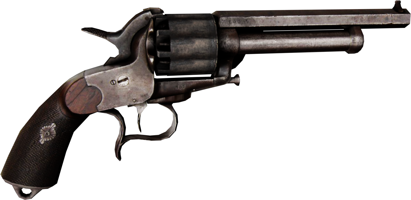 Vintage Revolver Side View PNG Image