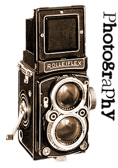 Vintage Rolleiflex Twin Lens Reflex Camera PNG Image