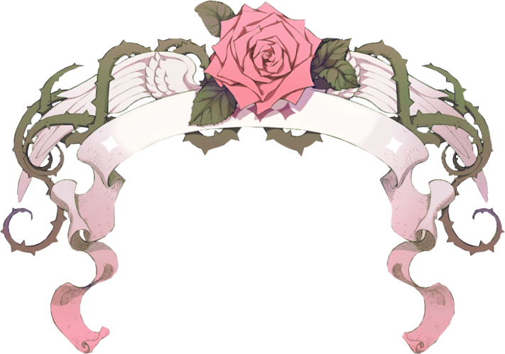 Vintage Rose Banner Graphic PNG Image