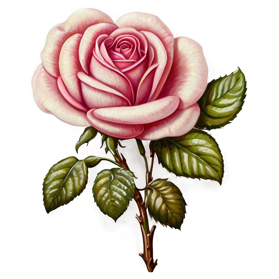 Vintage Rose Emblem Png 06292024 PNG Image