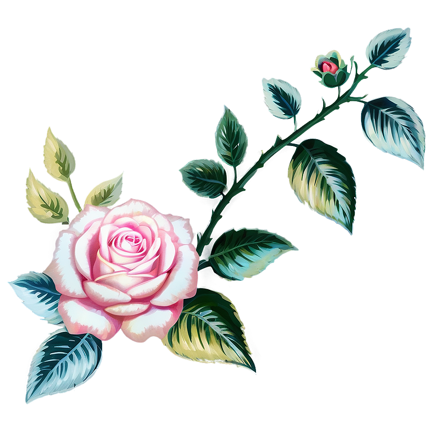 Vintage Rose Memory Png Gln PNG Image