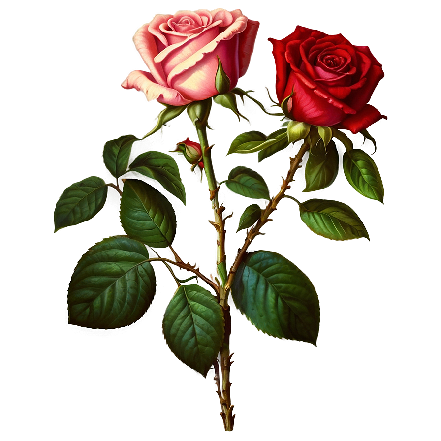 Vintage Rose Png Xhm PNG Image