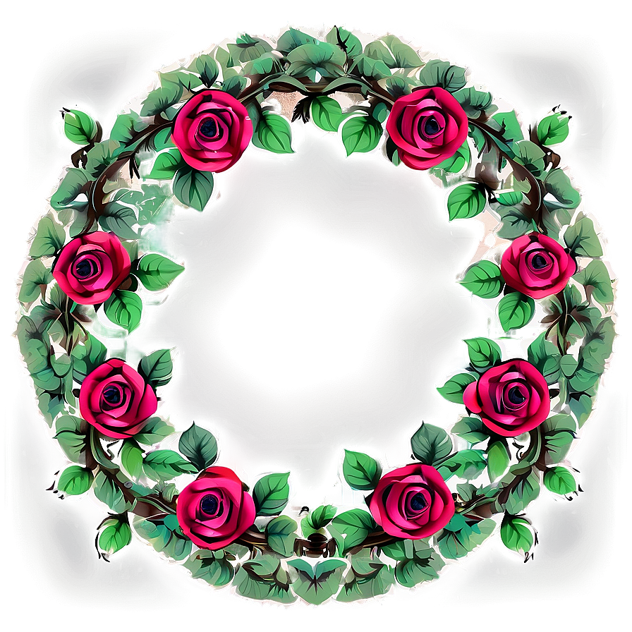 Vintage Rose Wreath Png 05242024 PNG Image