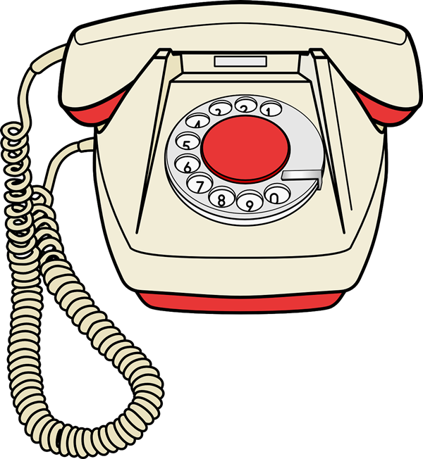 Vintage Rotary Phone Clipart PNG Image