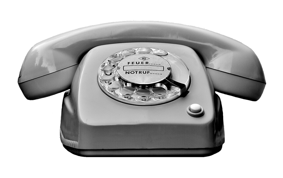 Vintage Rotary Telephone PNG Image