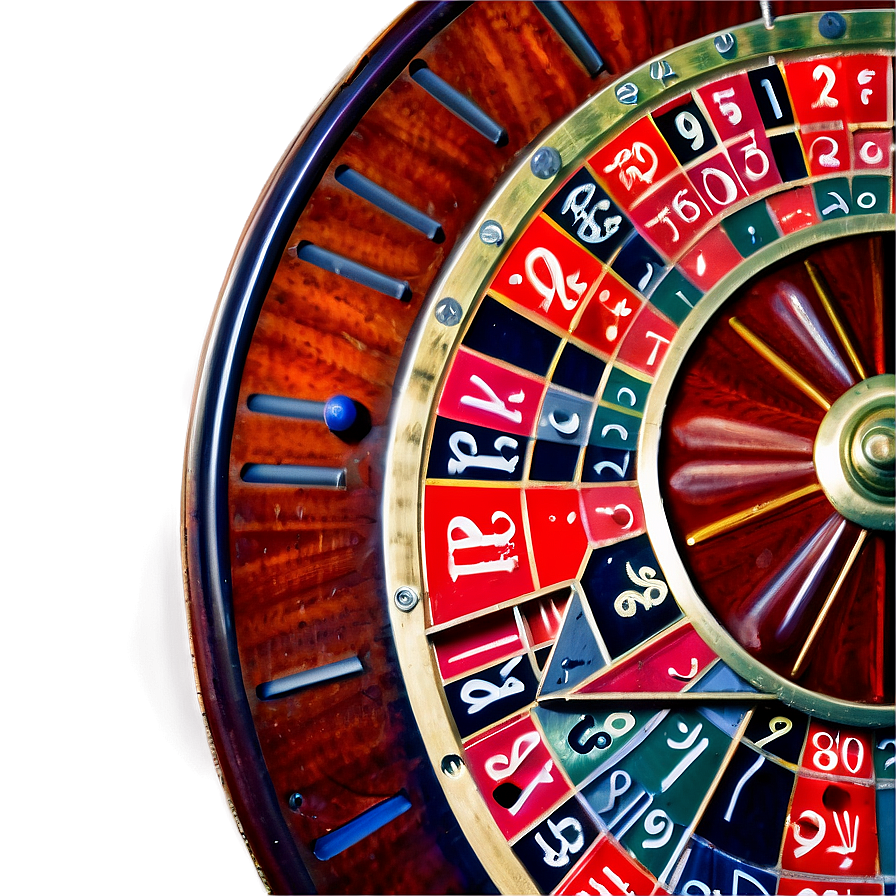 Vintage Roulette Wheel Close-up Png 95 PNG Image