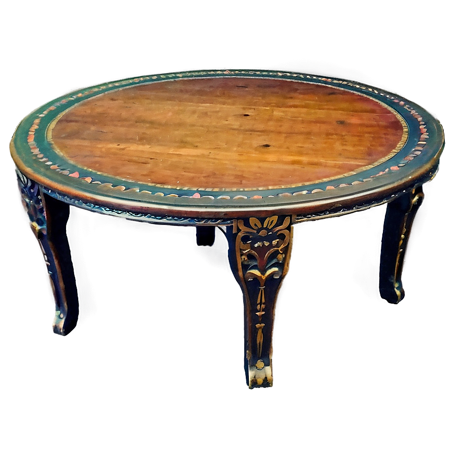 Vintage Round Table Detail Png Xdb58 PNG Image