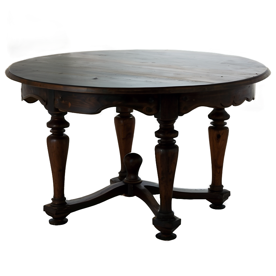 Vintage Round Table Png Vjo95 PNG Image