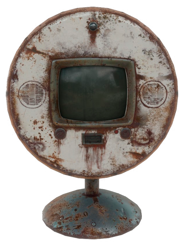 Vintage Rusty Television Set PNG Image