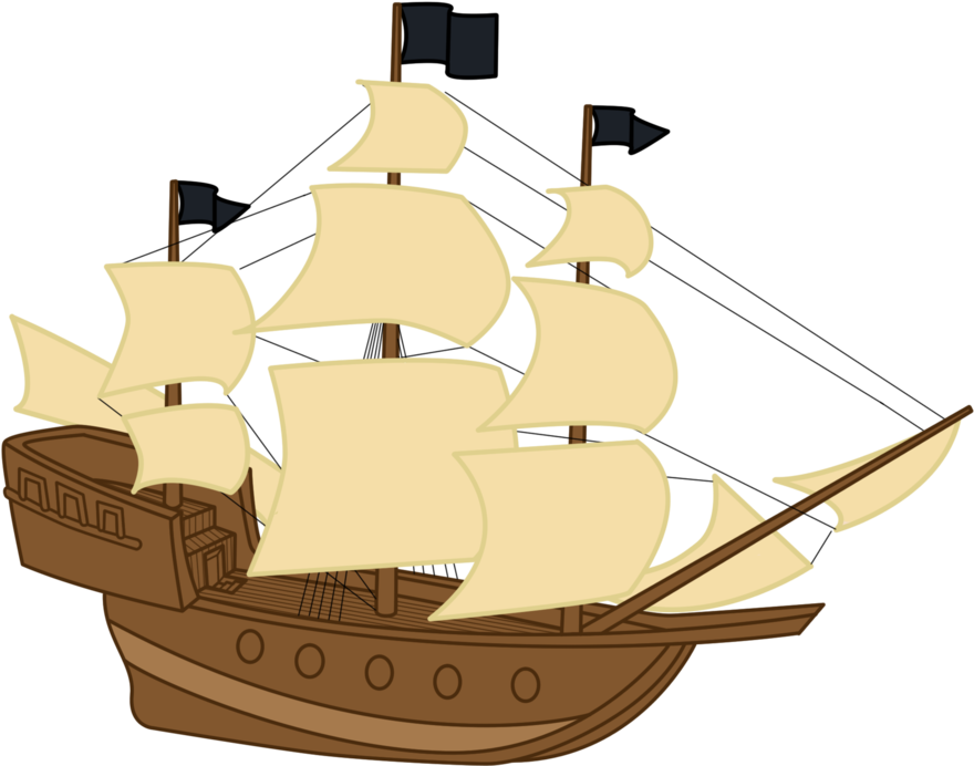 Vintage Sailing Ship Illustration PNG Image