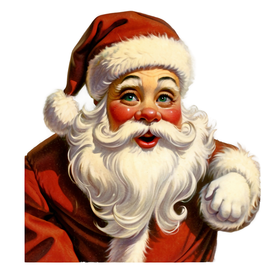 Vintage Santa Claus Png Yue PNG Image