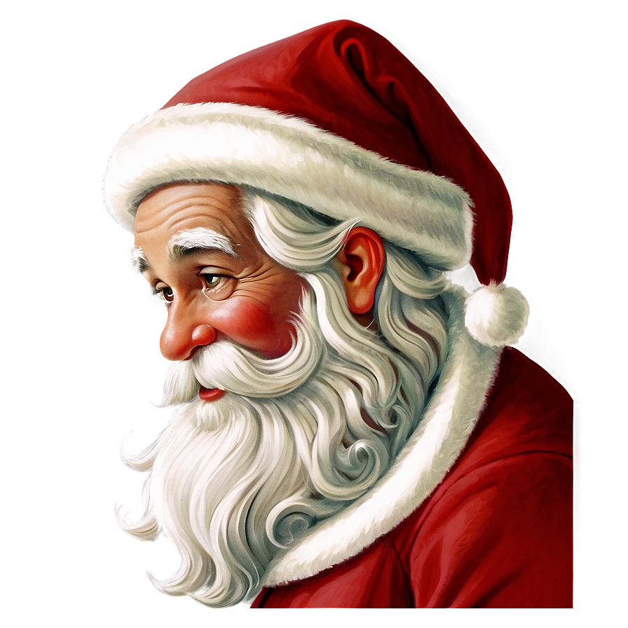 Vintage Santa Profile Png 68 PNG Image