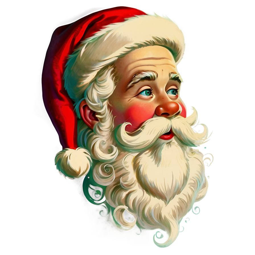 Vintage Santa Profile Png Rpu36 PNG Image