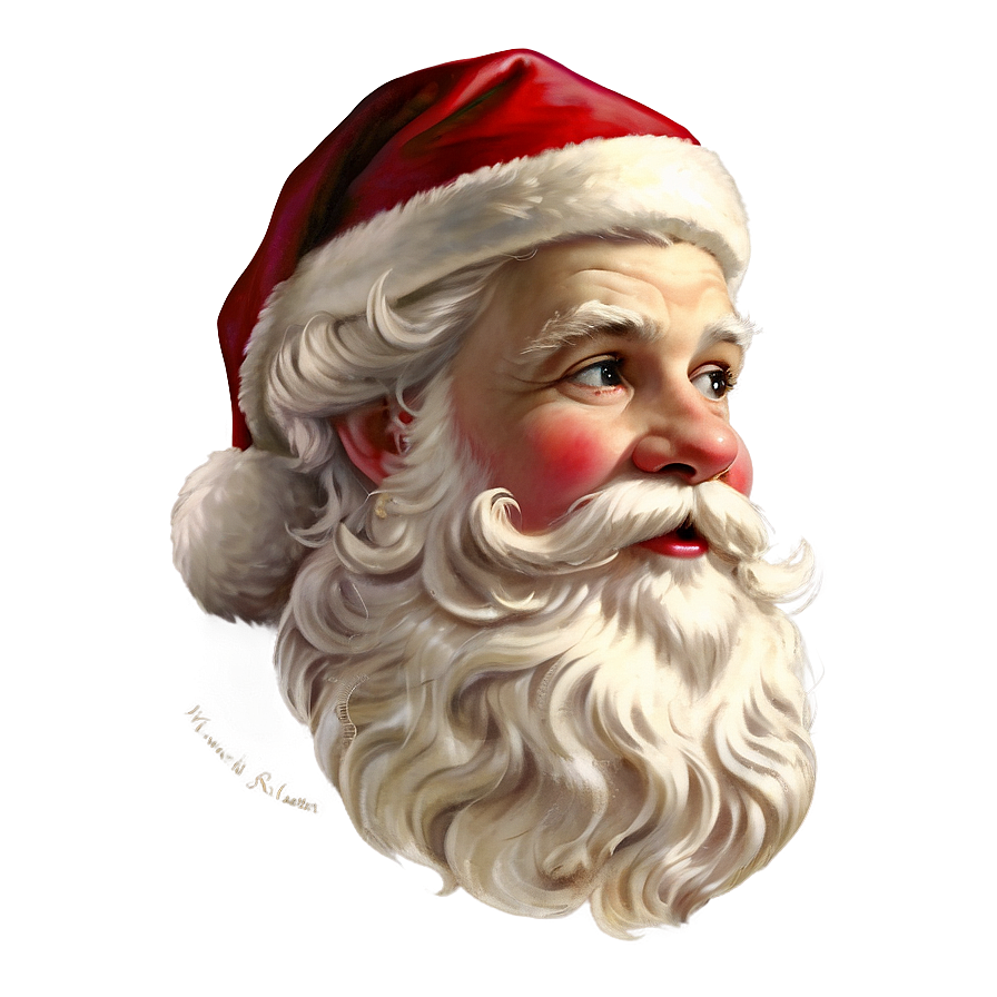 Vintage Santa Profile Png Spd PNG Image