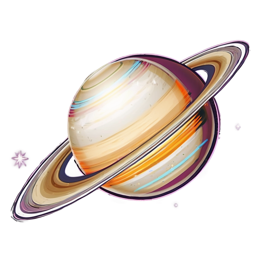 Vintage Saturn Drawing Png Ayc PNG Image