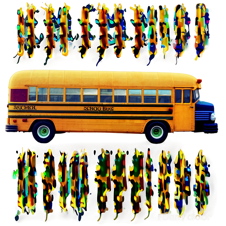 Vintage School Bus Side View Png 05242024 PNG Image