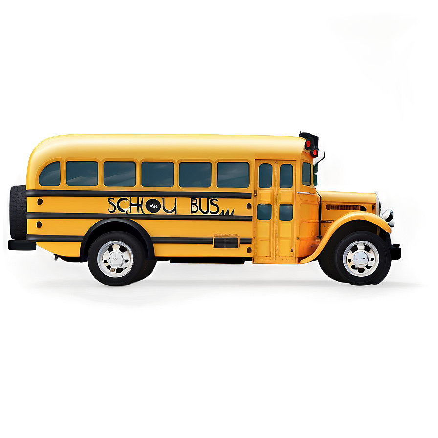 Vintage School Bus Side View Png Crq PNG Image