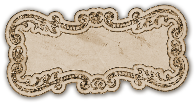 Vintage Scroll Frame Graphic PNG Image