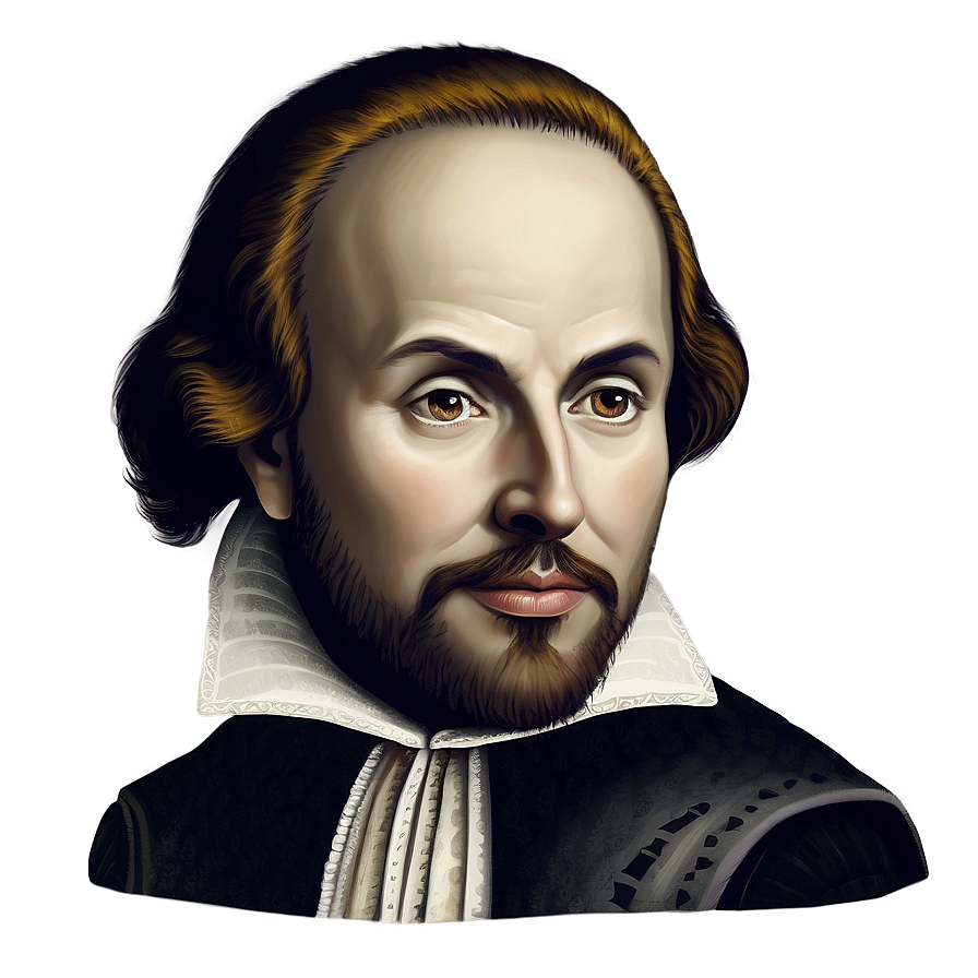 Vintage Shakespeare Portrait Png Vbs PNG Image