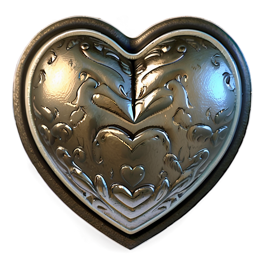 Vintage Silver Heart Png Osp PNG Image