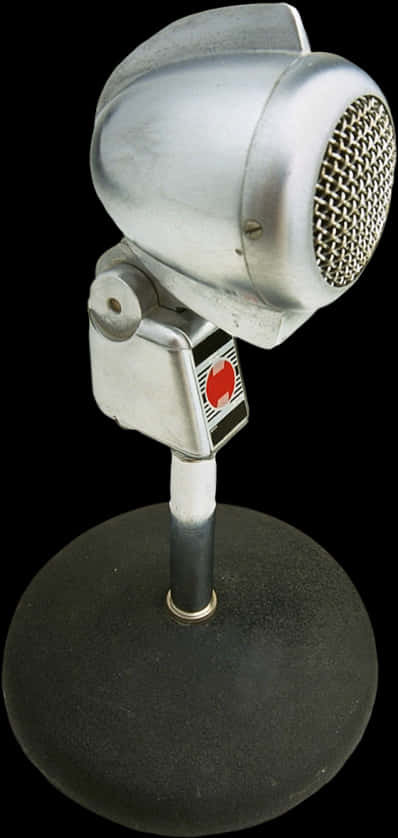 Vintage Silver Microphone PNG Image