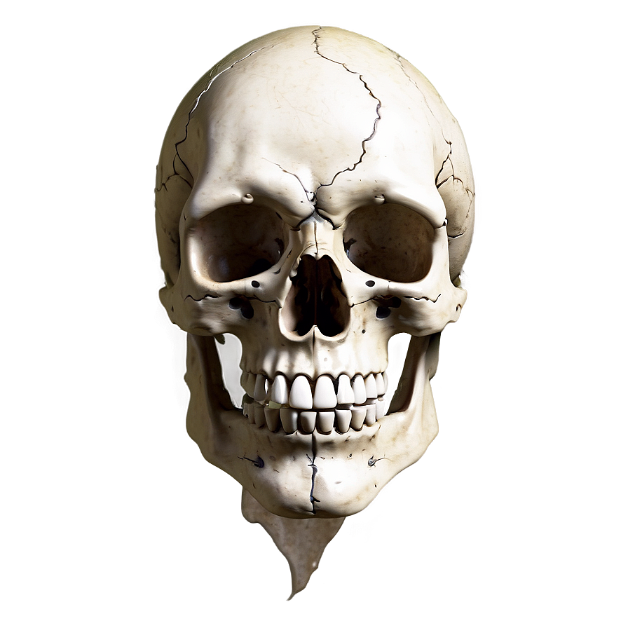 Vintage Skull Face Rendering Png Ykx PNG Image