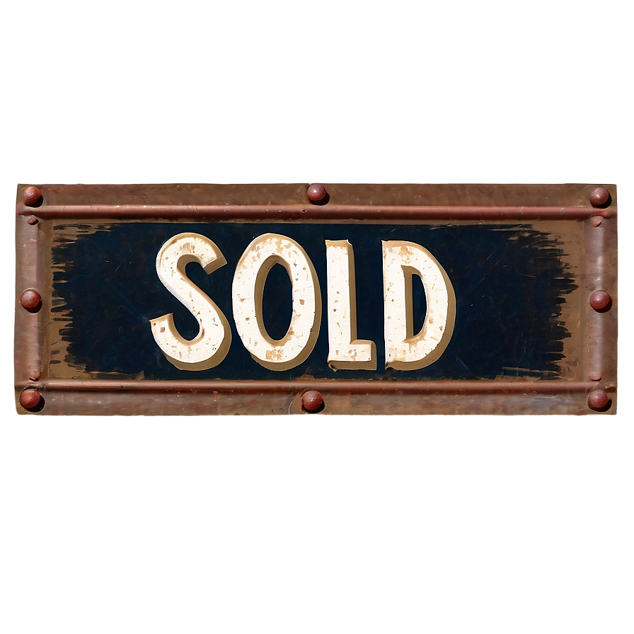 Vintage Sold Sign Png 06122024 PNG Image