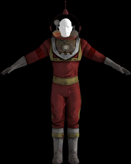 Vintage Space Suit Mannequin PNG Image