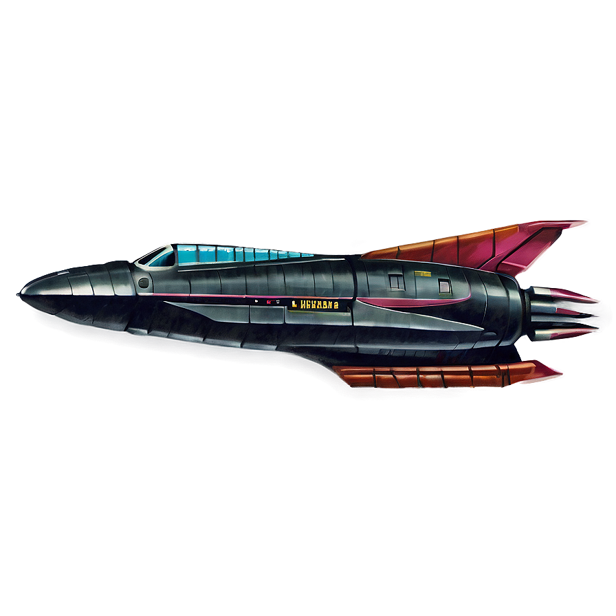 Vintage Spaceship Drawing Png 64 PNG Image