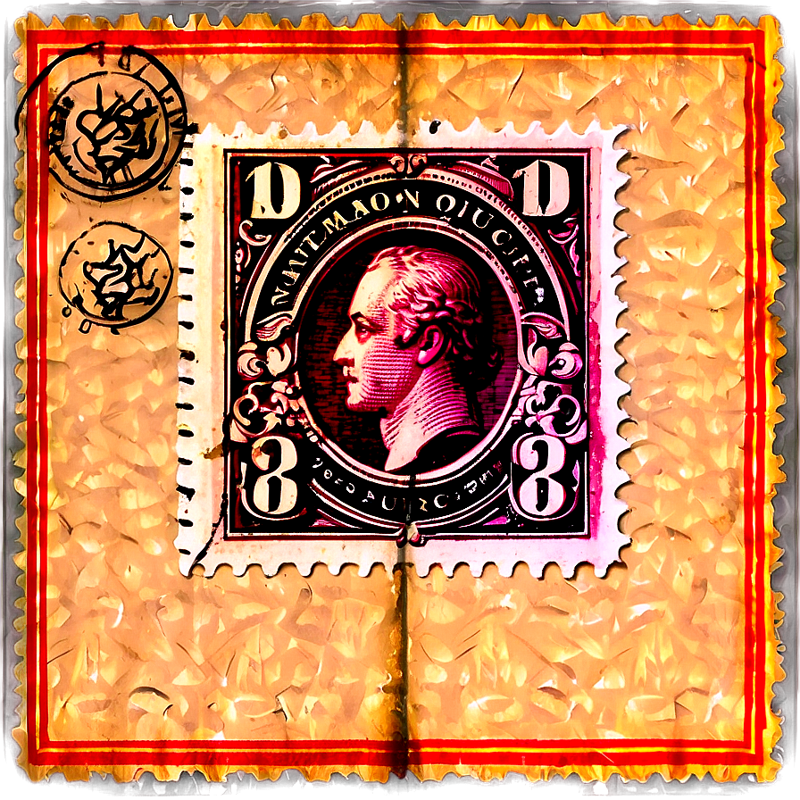 Vintage Stamp Album Page Png Wih PNG Image