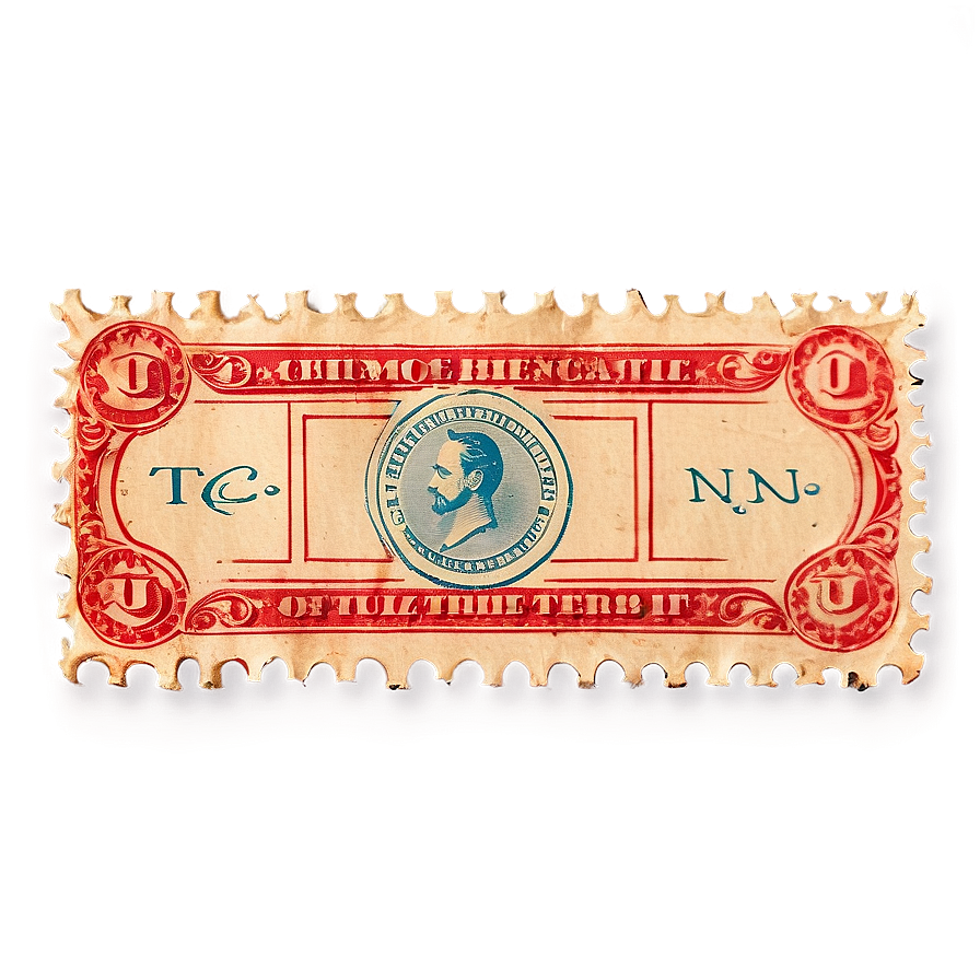 Vintage Stamp Border Png Nec PNG Image