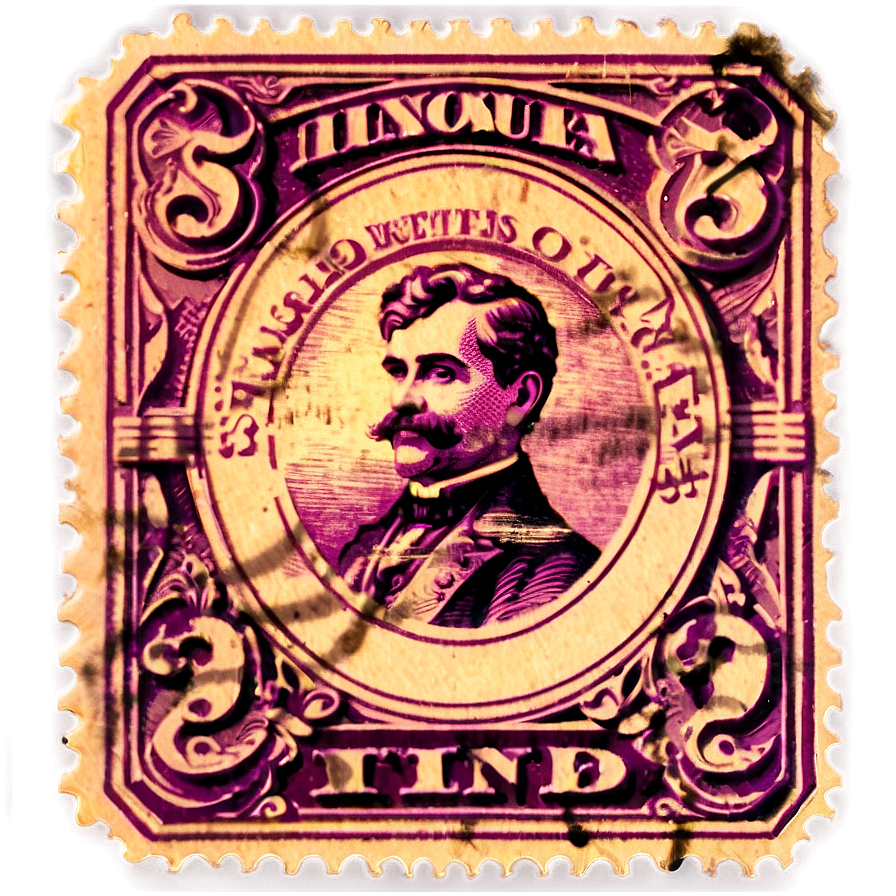 Vintage Stamp Outline Png Cdv PNG Image