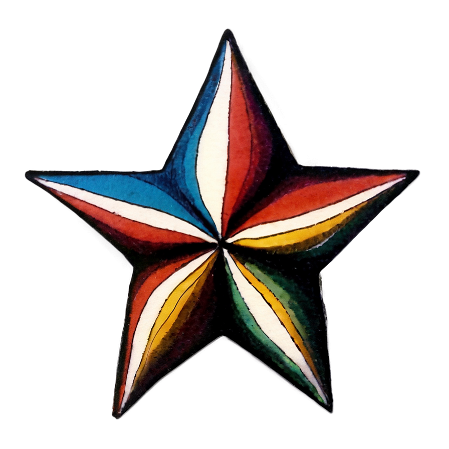 Vintage Star Tattoo Png Wqj27 PNG Image