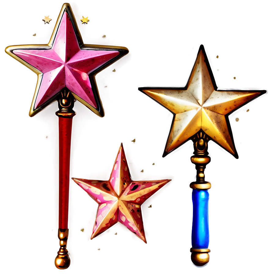 Vintage Star Wand Png Wlt PNG Image