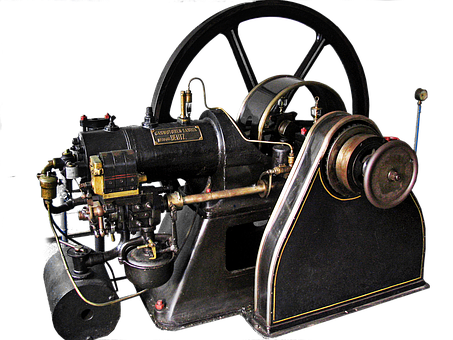 Vintage Steam Engine Machinery PNG Image