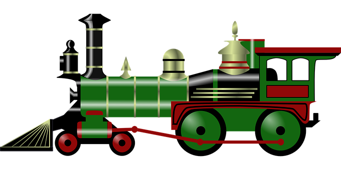 Vintage Steam Train Illustration PNG Image