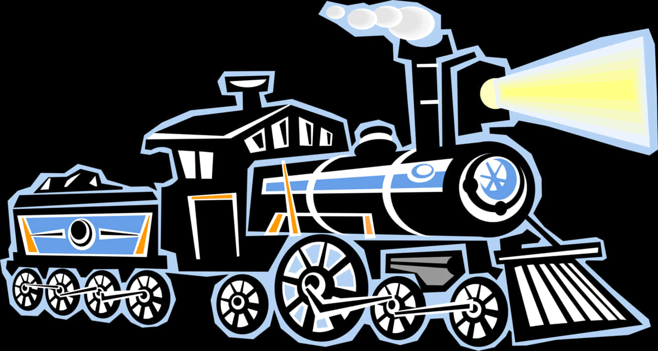 Vintage_ Steam_ Train_ Illustration PNG Image