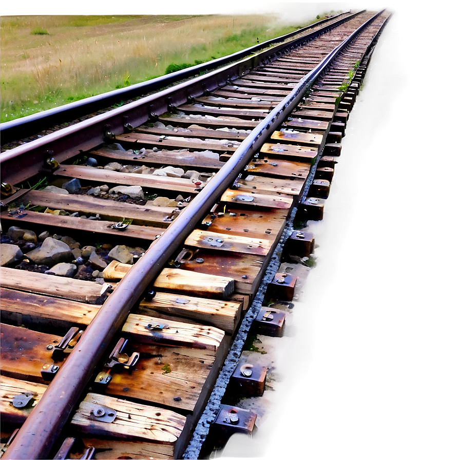 Vintage Steam Train Tracks Png Daw41 PNG Image