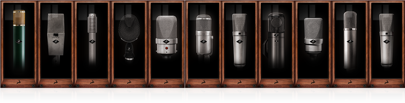 Vintage Studio Microphones Collection PNG Image