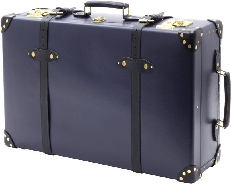 Vintage Style Blue Suitcase PNG Image