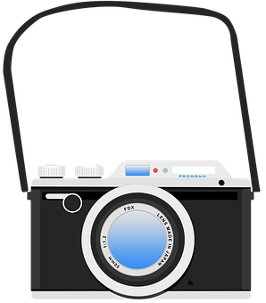 Vintage Style Camera Illustration PNG Image