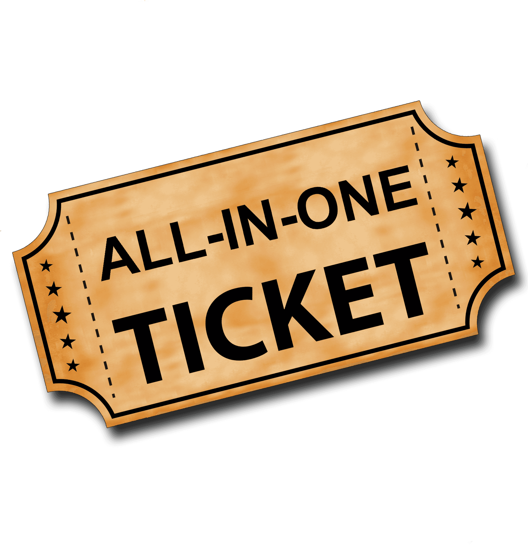 Vintage Style Cinema Ticket PNG Image