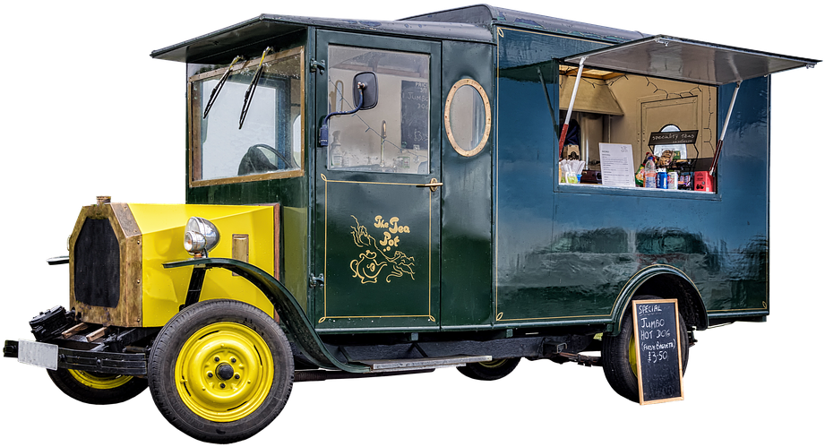 Vintage Style Food Truck PNG Image