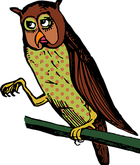 Vintage Style Owl Illustration PNG Image