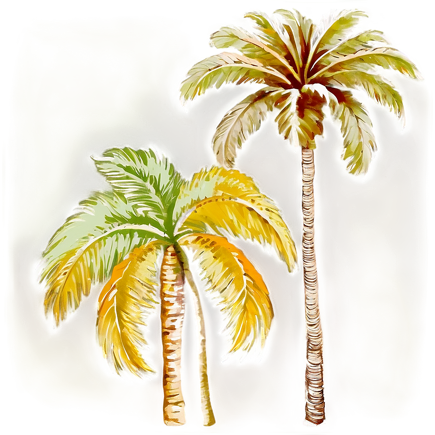 Vintage Style Palms Png 48 PNG Image