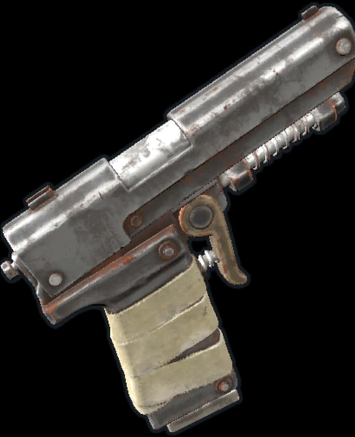 Vintage Style Pistol Graphic PNG Image