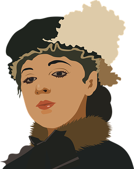 Vintage Style Portrait Illustration PNG Image