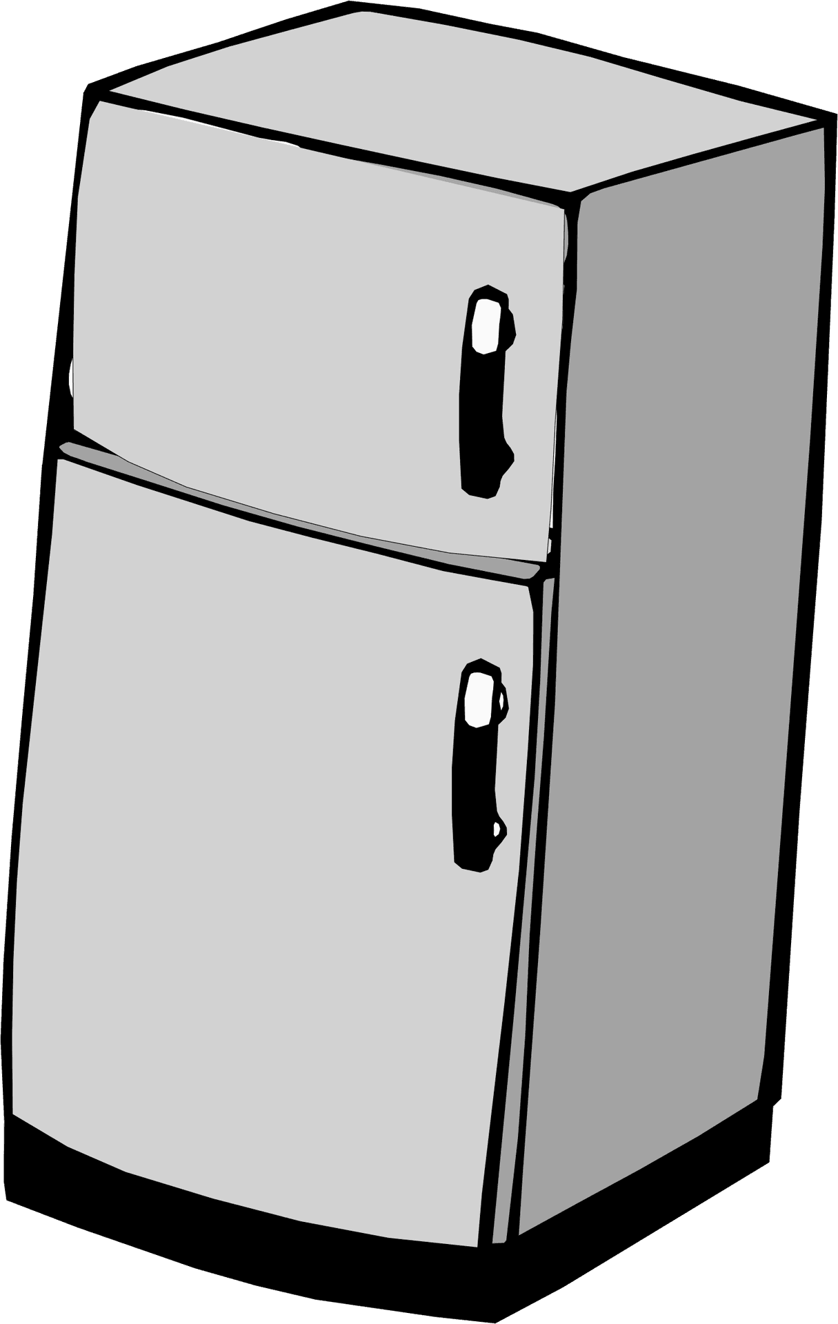 Vintage Style Refrigerator Illustration PNG Image