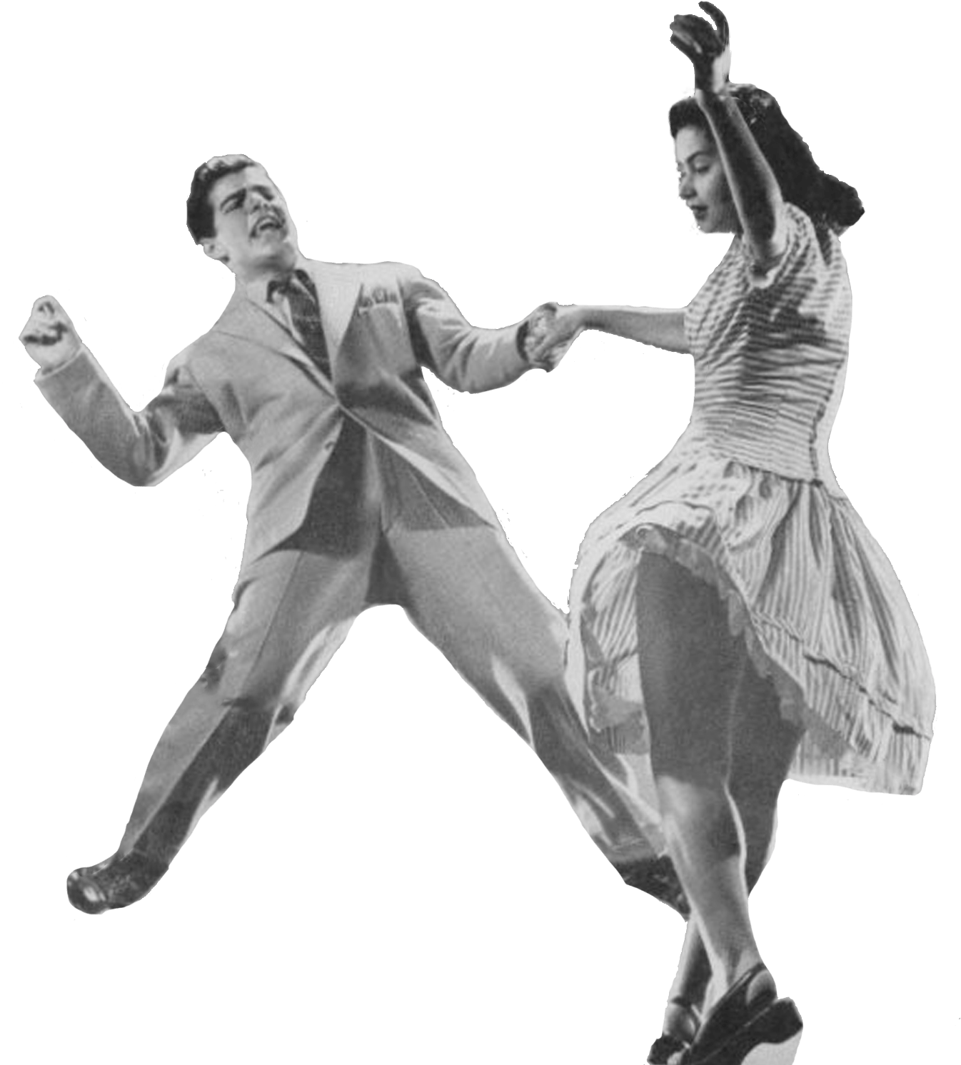 Vintage Swing Dance Moment PNG Image